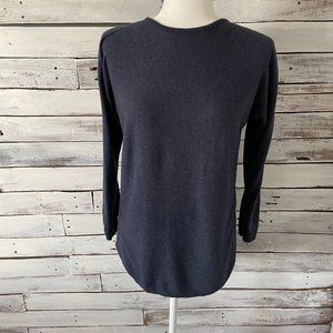 Joan Vass Blue Light-Weight Hi-Lo Sweater Size M